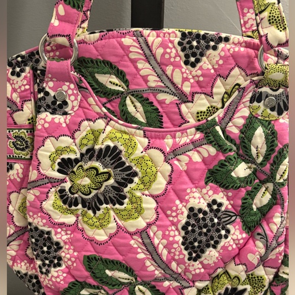 NWOT Vera Bradley Priscilla Pink Floral Quilted Tote Bag - Picture 3 of 8
